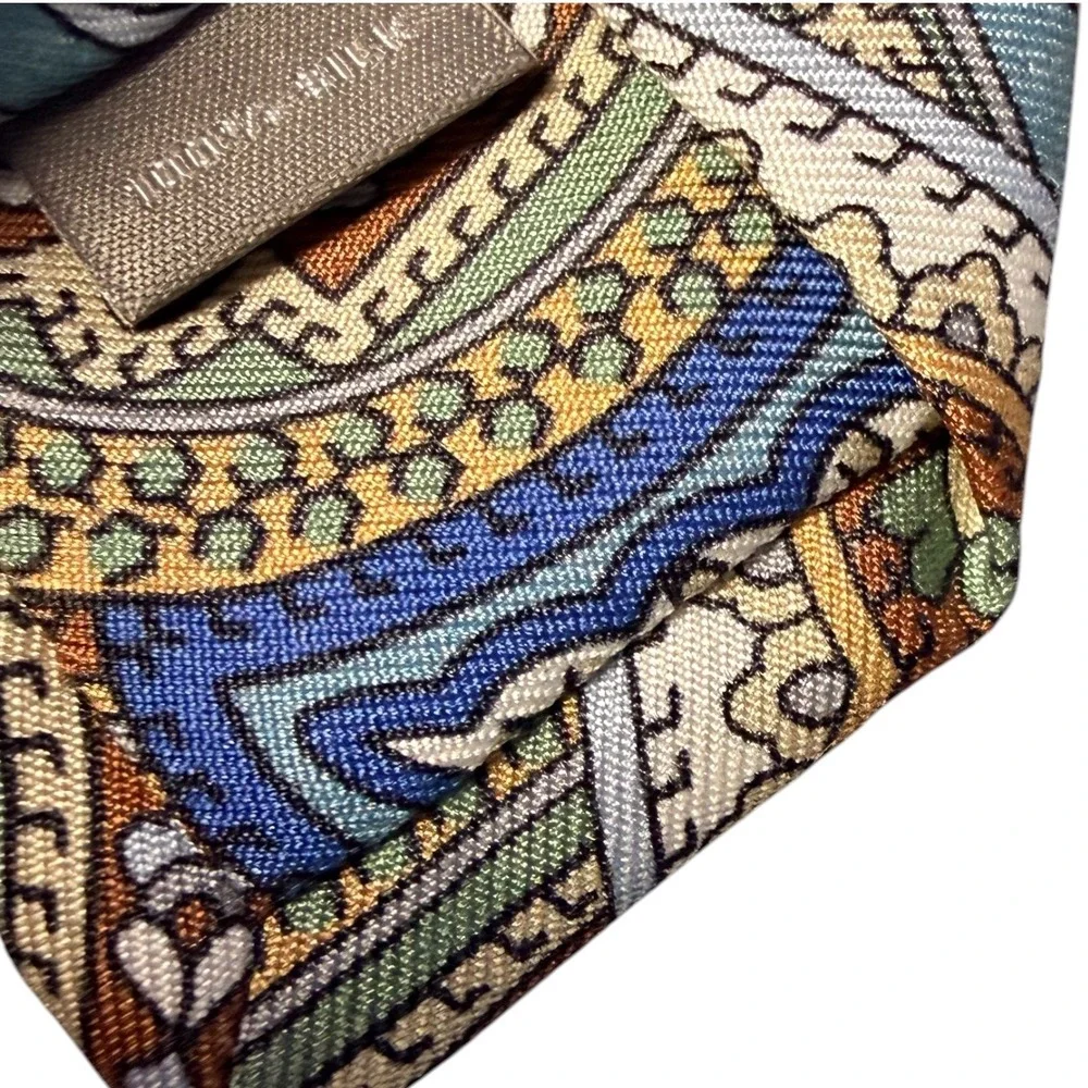 Daniel Cremieux Seven Fold 100% Italian Silk Blue Paisley Tie Ltd Edition 81/307
